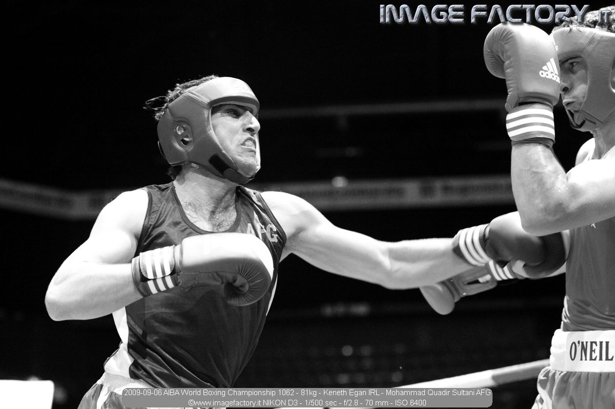 2009-09-06 AIBA World Boxing Championship 1062 - 81kg - Keneth Egan IRL - Mohammad Quadir Sultani AFG